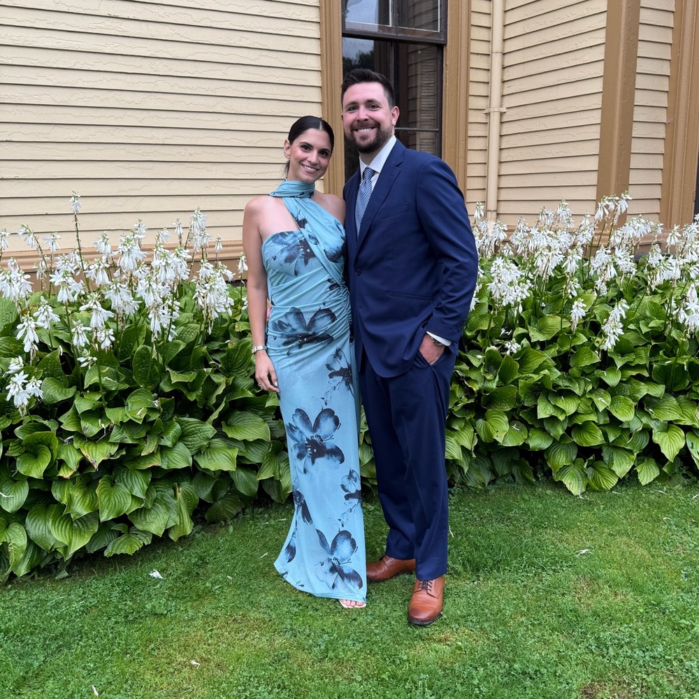 Peppermayo Light Blue Floral Maxi Dress with Navy Prints - Picture 5 of 7